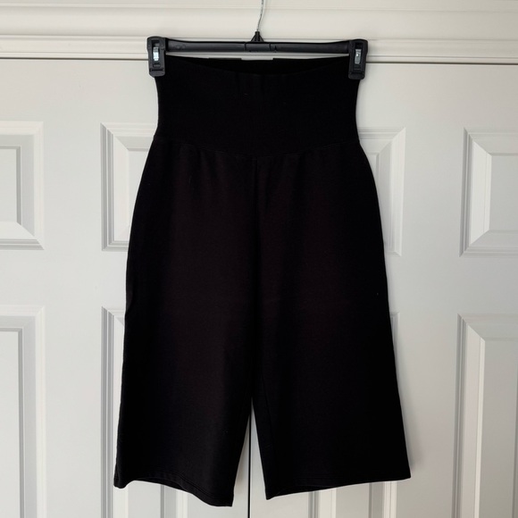 Loft Pull On Wide Leg Crop Pants Women’s Medium Petite Black Stretch - Picture 6 of 6